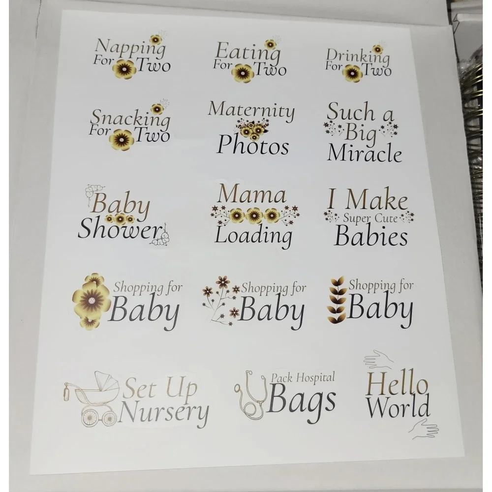Pregnancy Journal with Beautiful Gold Pen‎